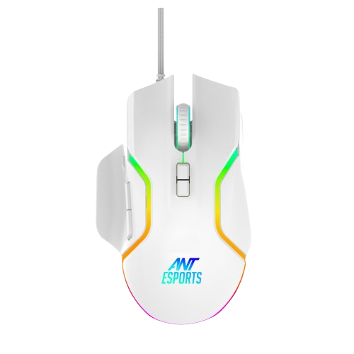 51IYPaVJUGL._SL1500_-removebg-preview.png White Wired RGB Gaming Mouse GM320 - Image 1