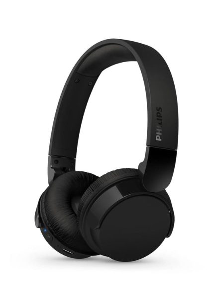 Lightweight Foldable Bluetooth Headphones - 55H Playtime, Mic (Black)