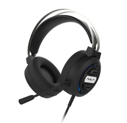 Wired Gaming Headset 50mm Drivers RGB Noise-Cancelling Mic