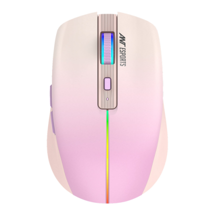 GM400W RGB Wireless Gaming Mouse - Light Pink & Rose
