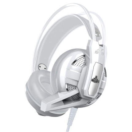 White H520W Gaming Headset with World of Warship License