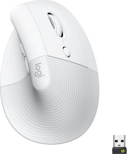 Vertical Ergonomic Wireless Mouse - Pale Grey